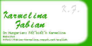 karmelina fabian business card